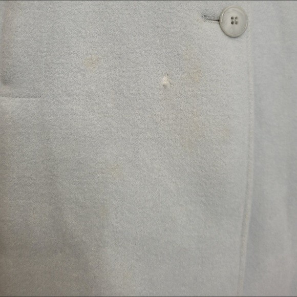 REISS light blue coat wool blend button up peacoat jacket Large - Picture 6 of 10